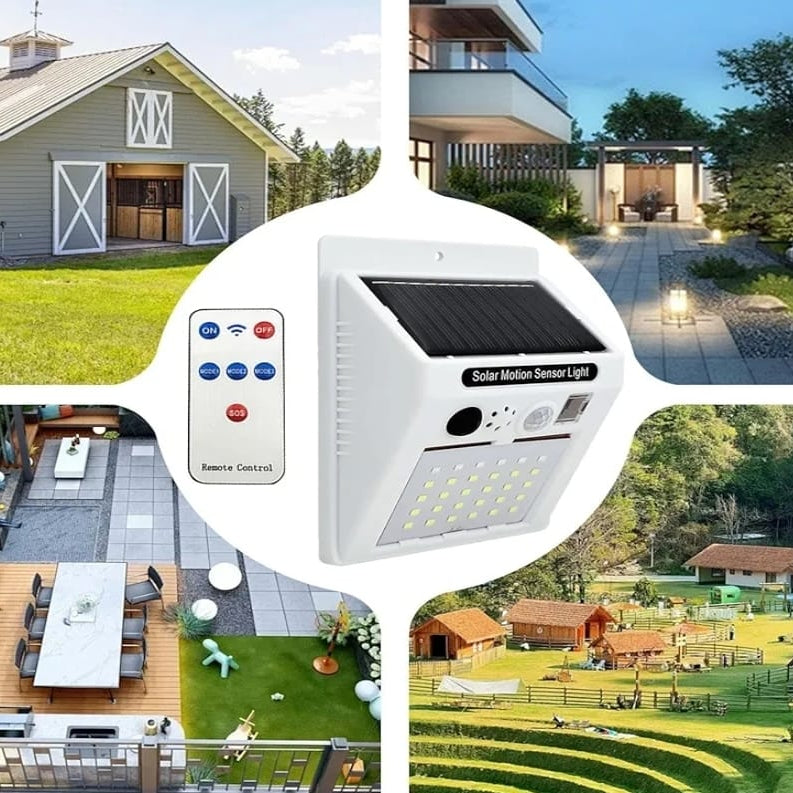Alarm Sound Security Solar Lamp with Motion Detector & Remote Control – S