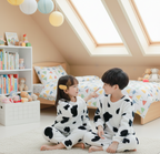 Ultra-Soft Fleece Kids Cow Print Pajamas