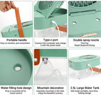 Mini Fan with Cool Mist, Portable Air Cooler, USB Table Fan