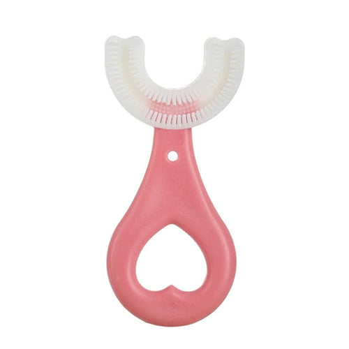 360° U-Shaped Baby Toothbrush | Soft Silicone Kids Oral Care & Teether Brush