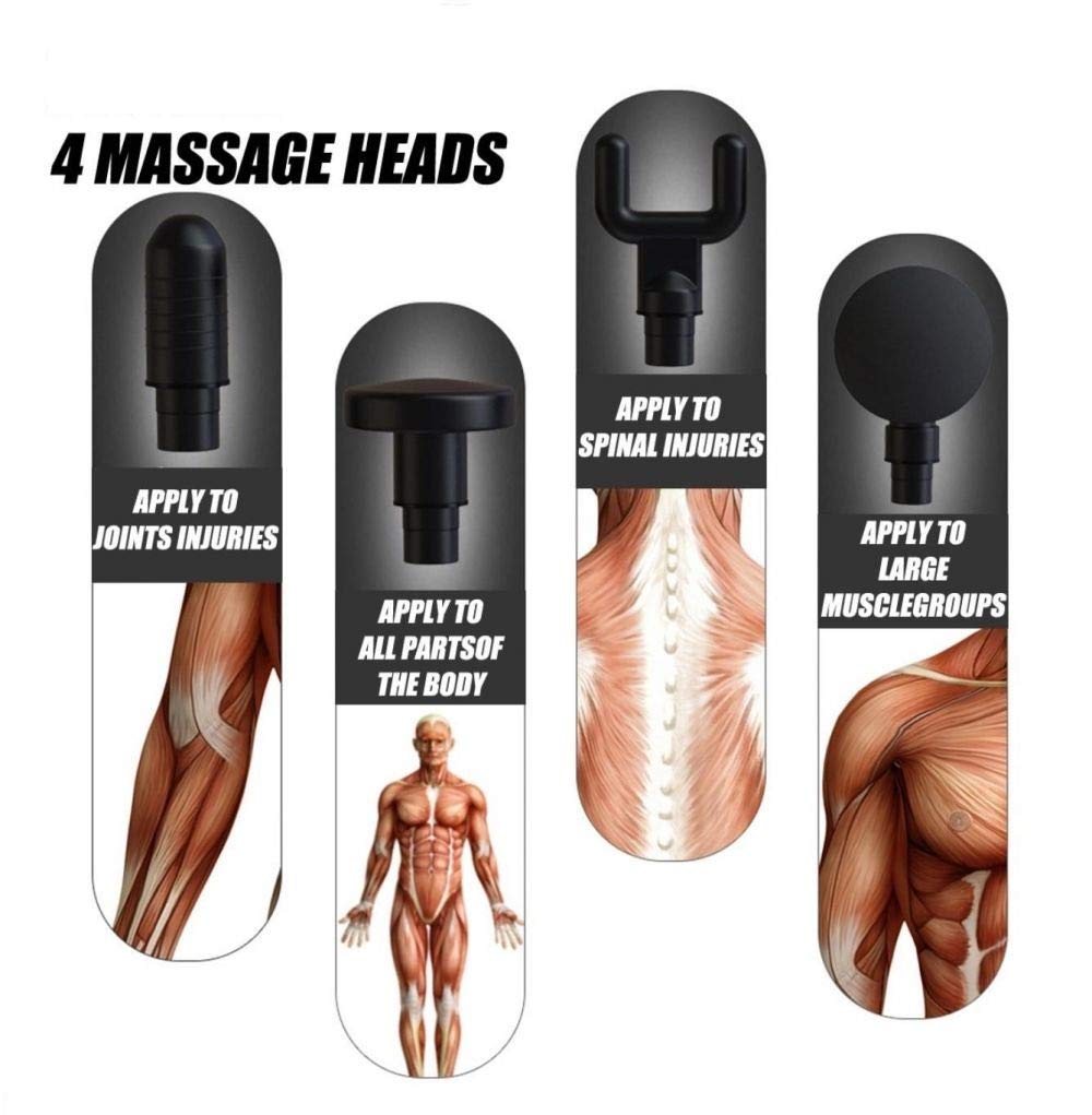 Blueidea Facial Gun Deep Muscle Massager BLD-740 – Rechargeable 30W Facial &amp; Muscle Relaxation Device