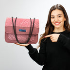 Luxury Women’s Shoulder Bag in Charcoal Black Faux Leather for Casual, Work, and Formal Use