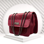 Luxury Women’s Shoulder Bag in Charcoal Black Faux Leather for Casual, Work, and Formal Use