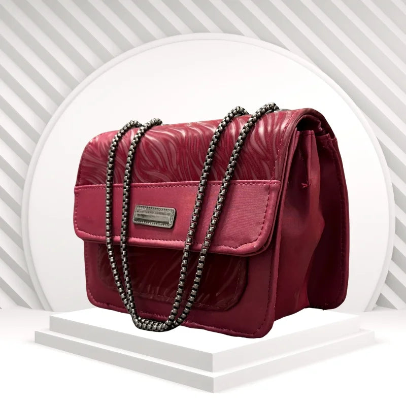 Luxury Women’s Shoulder Bag in Charcoal Black Faux Leather for Casual, Work, and Formal Use