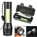 Metal COB Flashlight Torch | Mini LED Rechargeable Work Light