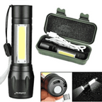 Metal COB Flashlight Torch | Mini LED Rechargeable Work Light