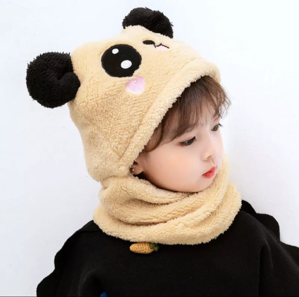 KIDS WOOL CAP Cartoon Panda Baby(random color)