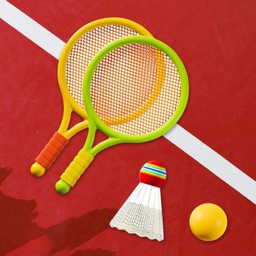 Kids Badminton &amp; Tennis Racket Set – Easy-To-Handle Outdoor Sports Toy