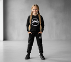 Kids SMILE Printed Stylish Black &amp; Black Tracksuit Set small to 3xl