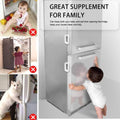 Child Safety Refrigerator Lock – Self Adhesive Fridge And Freezer Door Lock With Double Safety Button And Easy One Hand Operation