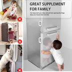Child Safety Refrigerator Lock – Self Adhesive Fridge And Freezer Door Lock With Double Safety Button And Easy One Hand Operation