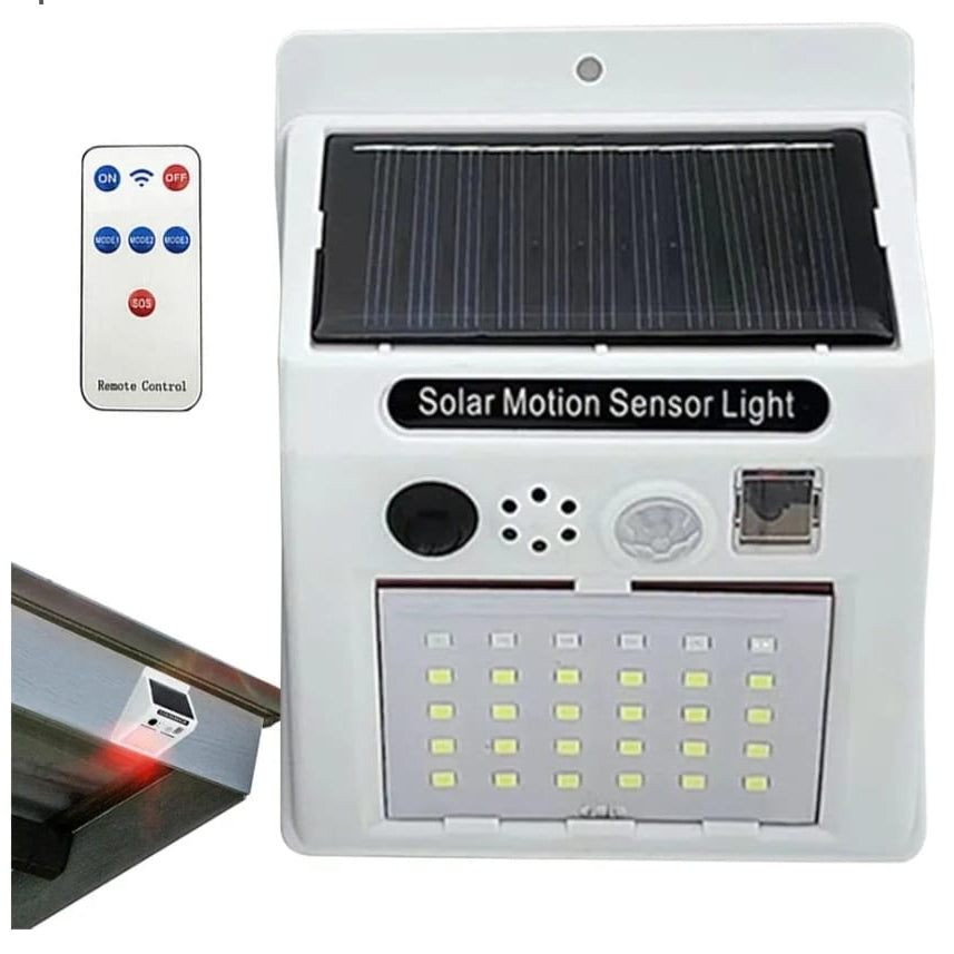 Alarm Sound Security Solar Lamp with Motion Detector & Remote Control – S
