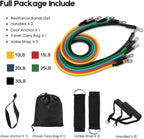 Resistance Bands Set | 11pcs Latex Pull Rope