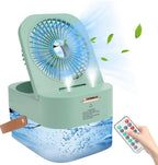 Mini Fan with Cool Mist, Portable Air Cooler, USB Table Fan