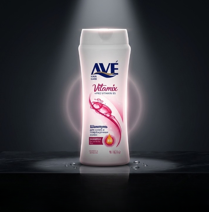 AVE Shampoo 750ml – Made in Iran with Multivitamin Extract for Strong and Healthy Hair