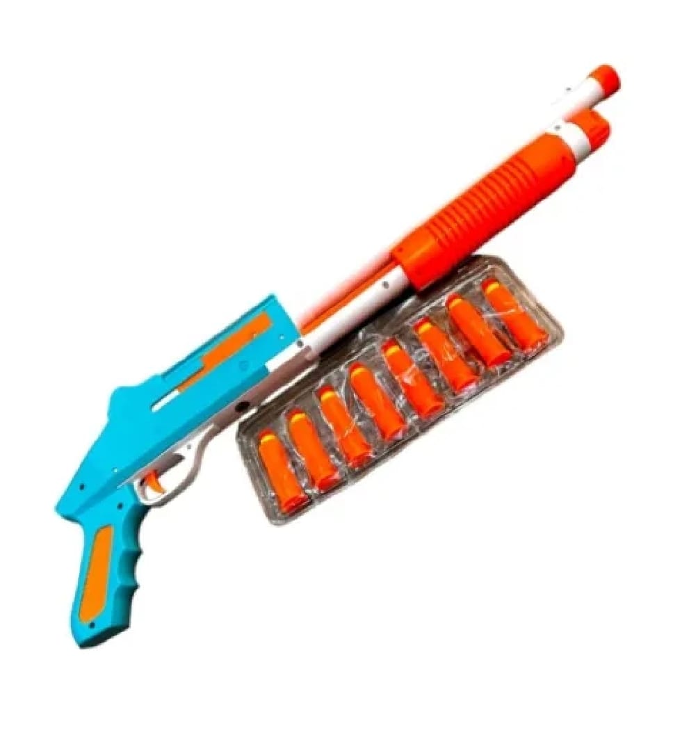 Soft Dart Shell Ejecting Shotgun Toy | Stylish Plastic Blaster