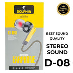 olphin D-08 Handsfree | Stereo Sound Earphones | Noise-Cancellation with Mic & Inline Controls
