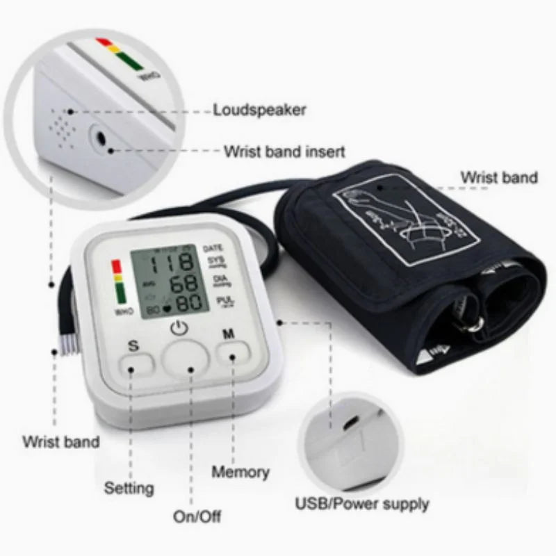 Digital Blood Pressure Monitor | Upper Arm Automatic BP Machine