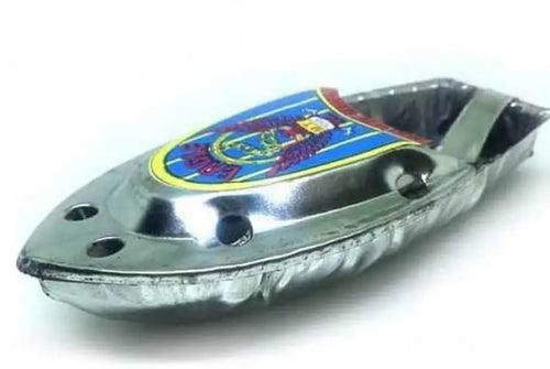 5 Pcs Set - Water Candle Boat Alloy Tin Metal Toy For Kids Boys and Girls