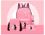 4-Piece School Bag Set/ backpack Children School Bags For Girls Boys