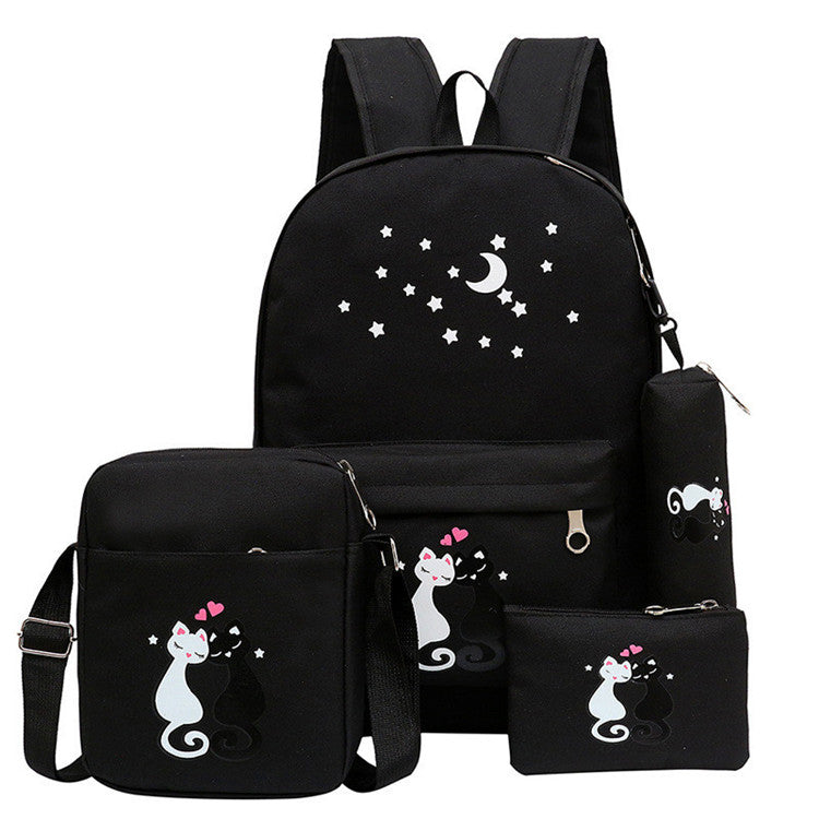 4-Piece School Bag Set/ backpack Children School Bags For Girls Boys
