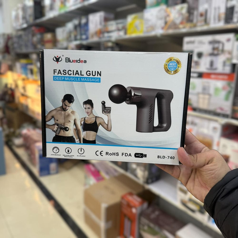 Blueidea Facial Gun Deep Muscle Massager BLD-740 – Rechargeable 30W Facial &amp; Muscle Relaxation Device