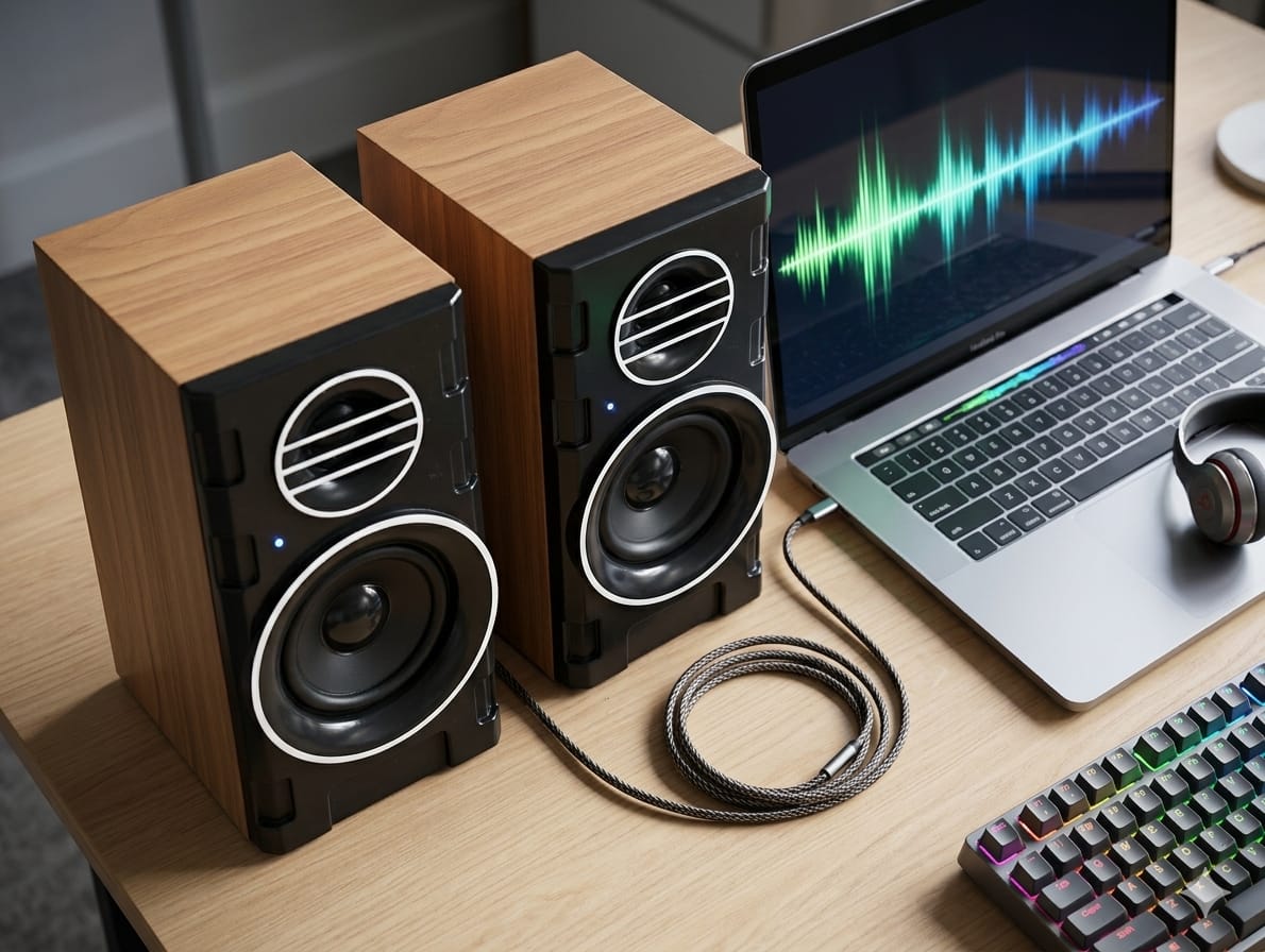 FT-2031 Subwoofer Pairs Speaker Premium Sound USB Powered 2pc