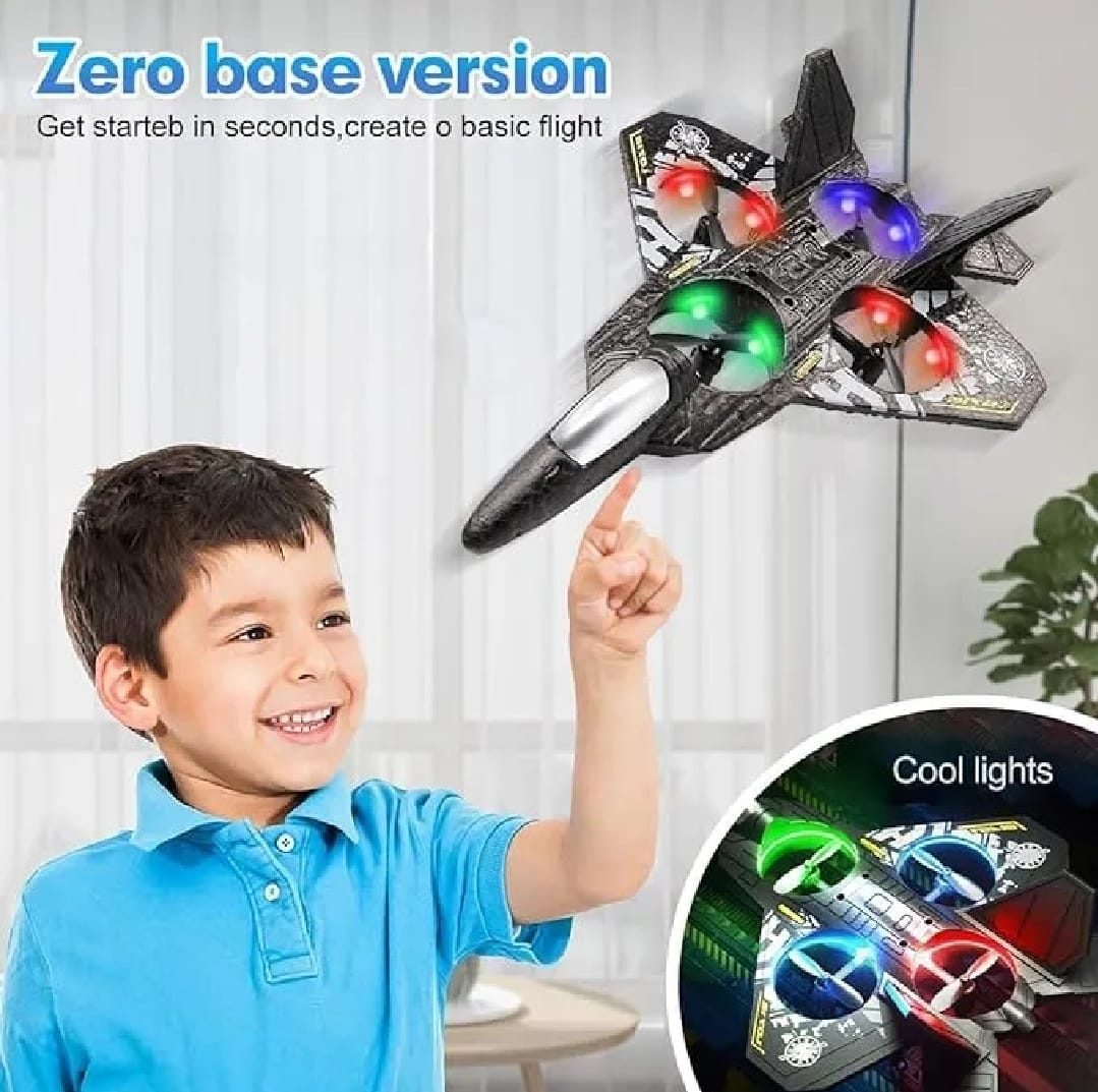 Premium RC Fighter Jet Plane – 2.4G Remote Control Foam Airplane Toy with Lights