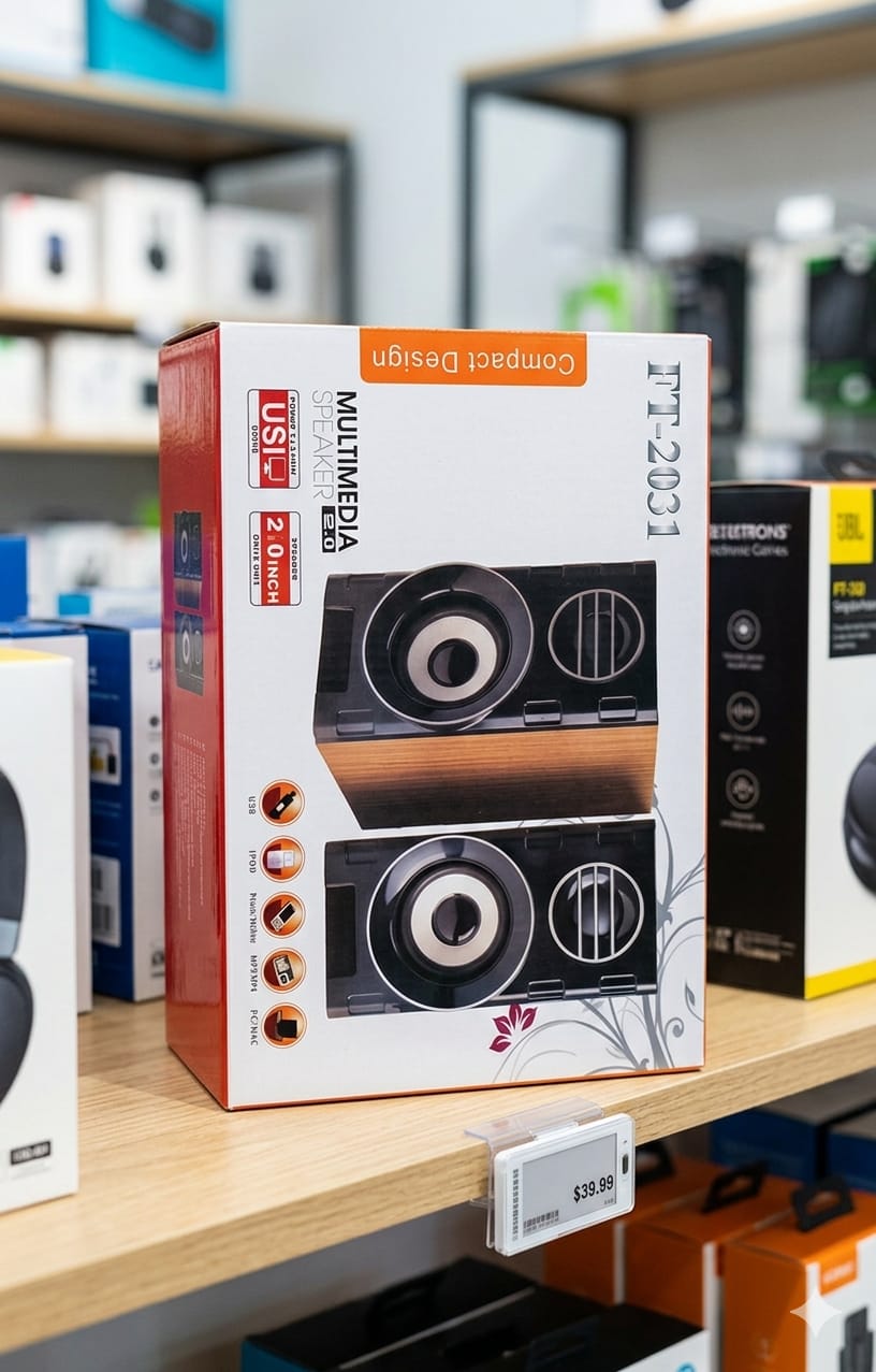 FT-2031 Subwoofer Pairs Speaker Premium Sound USB Powered 2pc