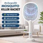 Rechargeable Mosquito Racket With Box &amp; Stand – Electric Insect Killer