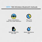 Stereo 895B Wireless Bluetooth Earbuds