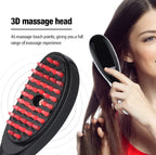 Rechargeable Electric Hair Growth Comb with Steam Spray &amp; Red/Blue LED Therapy