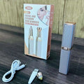 2-in-1 Flawless Hair Remover &amp; Eyebrow Trimmer – Portable Electric Facial Hair Trimmer for Women