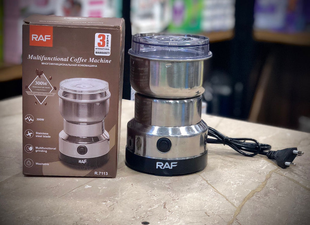 RAF R‑7113 Electric Grinder | 300W | Stainless Steel Blades | 85‑100g Capacity